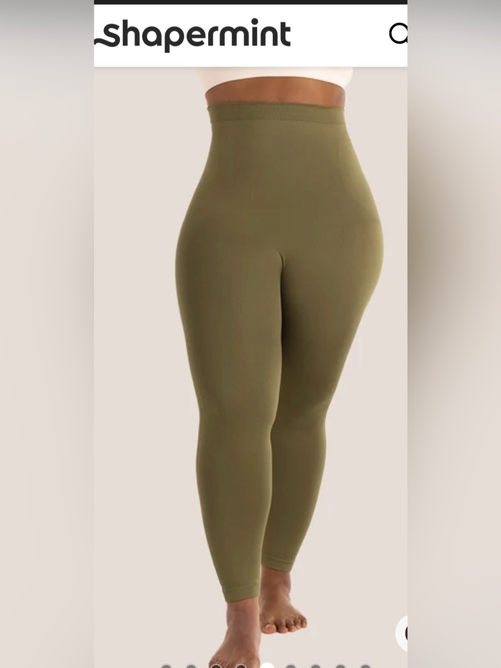 NWT Shapermint High Waist Sculpting Leggings Olive Green Women's Size US 3X